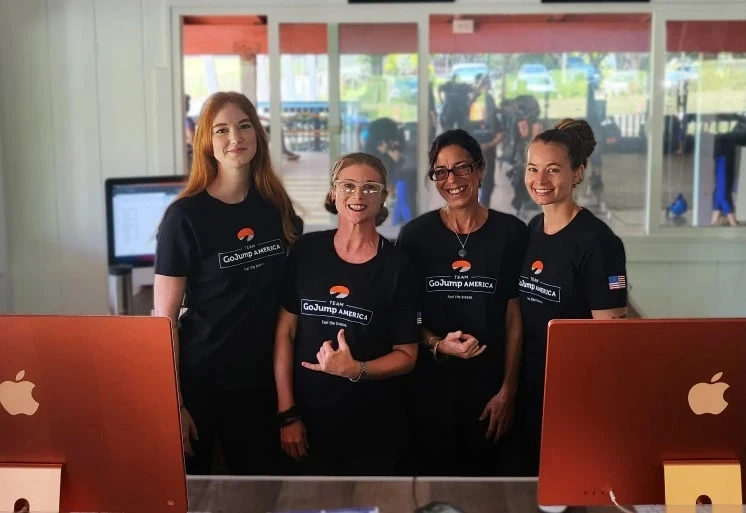 The GoJump reception team
